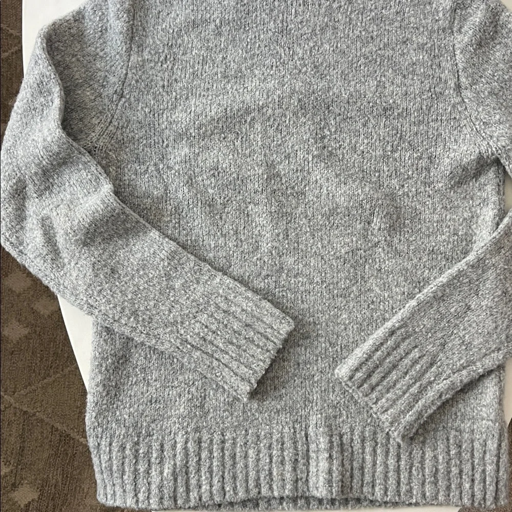 Vintage VTG J.Crew Men's Wool Blend Knit Turtleneck Classic Sweater Grey Gray M